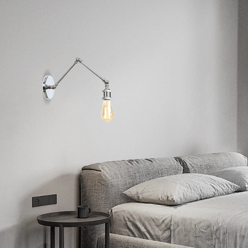 Vintage Minimalist Wall Lamp – Adjustable Tapered Metal